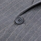 SHANSHAN light luxury brand 2025 new men's suit business formal two-piece striped suit dress gray striped 2XL 180
