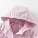 DAVE&BELLA Girls' Hooded Jacket 2025 Autumn New Children's Tops Casual Children's Outerwear Waterproof and Breathable Baby Clothes Rose Pink Ready Stock 90 cm (recommended height 80-90cm)
