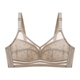 Chinami big breasts small bra thin underwear for women without steel ring bra gathers large size fat mm full cup 6172 matcha green 85D