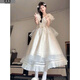 Sidanrui French super fairy first love sweet princess dress for women in summer beach vacation style waist-hugging and slimming fairy long skirt Princess dress One size [remarkable number]
