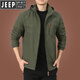 Jeep Spirit Neue Jacke für Männer Frühlings- und Herbst Männer Outdoor Amerikaner Windschutz Wasserdurchdringliche Windbreaker Männer Herumn Wear Sport Khaki 9898 Modell plus Velvet 3xl