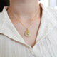 QUAMER new Chinese style Fu brand Hetian jade necklace S925 sterling silver Xiangyun Fuqi Ping An buckle Light luxury P14098-15mm Xiangyun Youfu necklace (45cm M