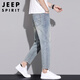 Jeep Spirit Jeep Jeep Мужчины разорванные штаны Мужские летние американские американские свободные прямые шелковые шелк хрустящие брюки для отдыха Мужчины