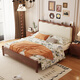Laisda American Cold Wood Bed Walnut 1,5 метра двойной французский классический мягкий мешок с твердым деревом кровать YF688# 1,5 кровать