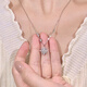 Catillo Lucky Snowflake 999 Silver Necklace Girls Pendant Clavicle Chain Birthday Gift for Girlfriend Snowflake Necklace/Free Engraving/925 Silver