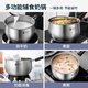 Tilok Milk Pot 304 Stainless Steel Baby Food Pot Home Thickened Baby Milk Pot Soup Pot Instant Noodle Pot Mini Small Pot Double Bottom 14cm 304 Stainless Steel