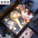 阡翌生日礼物盒空盒礼物盒ins 风生日礼品盒仪式感包装 蓝色礼盒拉菲草贺卡不含手提 1号尺寸：14124cm可装口红或小