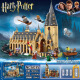 lE high building blocks Hogwarts Castle Hedwig assembled model castle street view children's toys boys Burrow attack [1047 particles]