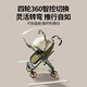 Kubeile baby stroller can sit and lie down, lightweight baby stroller for 0-3 years old with folding belt shock absorption and one-touch baby walking artifact Qingjie Green Intelligent Control Universal + Spine Protection Sleeping Cabin