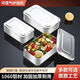 Shantoulin Village FancyChic1098 puro aluminio al aire libre Picnic acampado cocinando cocción cocción cocinera cocinar cocinero cocinero cocinero caja de aluminio Bento nostálgico modelo 1 pequeño, mediano y grande cada uno (con mango) 0ml