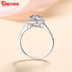 Guanpu Pavilion pt950 platinum pigeon egg ring moissanite women's oval luxury large diamond ring 3 carats group 1.5 carats - half diamond arm size 8