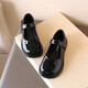Warrior Children's Small Leather Shoes Girls Princess Shoes Black Glossy Performance Shoes WPD(WZ)-0225 Black 32