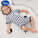 Disney Baby Kleidung Sommer Dünne Neugeborene Baby Jungen reines Baumwoll-Overall kurzärmelige Sportarten und ungezwungene Krabbelkleidung Trend Grauside