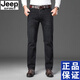 Jeep Spirit Jeans's Men's Spring и осень 2025 г. Новый высокопоставленные прямые упругое упругое среднего возраста американские брюки большого размера синий серый-679 толстый 32