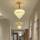 Clcey Zhongshan Lamp Collection 2025 Nouveau couloir d'éclairage d'allumage Entrée Lumière European Crystal Chandelier Balcony Chambre 9928 Gold Tree Color Light Source