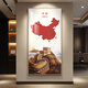 画之楼中国地图玄关装饰画入户门挂画客厅走廊过道办公室背景墙壁画挂画 中国梦X15052金色边框 200*100cm-推荐宽1.4米以上墙面
