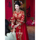Wei Jie Chinese wedding bridal clothing Xiuhe clothing 2025 new wedding clothing summer toasting clothing dragon and phoenix gown small Feng Laiyi simplified version XL