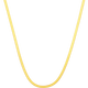 Saturday Fortune 18K gold necklace snake bone chain blade chain color gold clavicle chain birthday gift C0513947 40+5cm