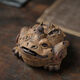 Chen Hongjun's bark golden toad, Yixing purple sand tea pet ornaments, exquisite tea set to attract wealth, fully handmade tea toy carving, bark golden toad, works by Chen Hongjun