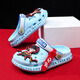 Changxiang huili Nezha Chaussures de trou pour enfants pour garçons en été nouveau style pour la tête de sac non glissant pour filles bébé garçon garçon portant des chaussures de plage bleu foncé [nezha] 30