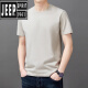 Jeep (Jeep) Футболка с короткими рукавами для чистого хлопка для мужчин Summer Thin Fashion Simple Solid Color Top Top Casual Fort для мужчин T 9929 Black M 165 [90-110JIN [JIN равно 0,5 кг]]]