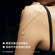 Gold fork series city limited necklace 18K gold mother-of-pearl pendant clavicle chain Beijing-gold version pendant + 18K gold chain (thickness 0.95mm long 45cm