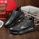 Miying de calidad de alta gama de este año Spring Spring Sports y Casual Shoes Casual Sole All Black Soft Sole Soft Leather Superficie impermeable -9901 Negro 39