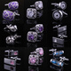 
Lie Shang Suit Cufflink Crystal Cufflink Men's Sleeve Nail French Shirt Cufflink Men's Cufflink French Cufflink Dark Blue Hourglass Blue