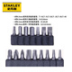 Ensemble Stanley 35 pièces de 6,3 mm Métrique Métrique Ensemble de voitures à cliquet Sente de voiture de voiture ménage 94-691