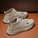 Jeep men's shoes 2025 new spring high-top shoes for men's sports warm casual shoes for men's leather Martin boots sand color (recommended by the store manager) 38 [Recommended to take a small size]
