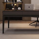 Solid wood desk Italian light luxury modern simple workbench 18 home computer desk office study desk 1.4 meters desk smoked color ordinary style