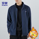 ROMON jacket men's spring and autumn business trend imitation lamb velvet stand collar fleece jacket soft fleece jacket men's AX