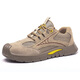 Zapatos de trabajo de protección para el trabajo de Fengdun Zapatos de trabajo para hombres Sitio de construcción aislable transpirable ANTRANO ANTIA ANTIA Y PUNCURA CONFIAZA COMODADES DE SEGURIDAD DE SEGURIDAD RESISTENTE SOLIDO [Recomendación del gerente de la tienda] Modelo aislado de cuero de vaca 347 42
