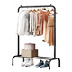 Yicai Nianhua metal coat rack bedroom clothes rack floor-standing simple clothes rack vertical clothes hanger clothes drying rack 2092BK2