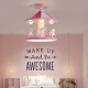
Menghu Girl's Bedroom Chandelier Pink Creative Carousel Full Spectrum Intelligent Voice Room Light Ceiling Children's Room Light 9226 Carousel - Offline Smart Voice