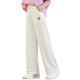 Yoyo one (Yoyo one) girls summer pants thin style girls large children ice silk wide-leg pants summer clothes children 2025 new girls mosquito-proof trousers 15025 meters white + 9928 purple [set] 140 140cm