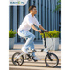 Dahang (Dahon) Mini Ultra Light 9 Velocidad Variable Plegable Bicicleta Estudiante Men y mujeres Adultos Bicicletas PAA693 Cloud de aire (blanco) 16 pulgadas