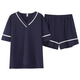 Hengyuanxiang Pyjamas weibliche fette Mädchen Sommer Baumwolle kurzärmelige V-Neck-Shorts Anzug plus Größe 240 Jin [Jin ist gleich 0,5 kg] Lose Heimkleidung 6x ZJ679 2xl [140-160 Jin [Jin gleich 0,5 kg]]