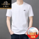 Camiseta clásica de algodón de algodón de algodón de algodón de alta algodón para hombres Camiseta de algodón de algodón de algodón informal delgado Lyc-ES9929 Gray 2XL 120 [141-160Jin [Jin iguala 0.5 kg]]