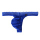 G-STATION Japanese series men's thong high elastic silky milk silk sexy lace pure desire low waist ultra-thin underwear blue 1 pair M (Japanese size is too small)