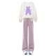 Ove Girls Spring Suit 2025 New Fashionable Children's Spring and Autumn Swellshirt Medium and Big Children's Tell Spring Ropa 15188 Purple + 4882 White 150 150cm