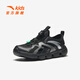 ANTA children's sandals, boys' shoes, 2025 summer new outdoor creek shoes, toe-toe beach shoes, black-4 34, inner length 21.5cm