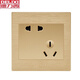 Delixi Switch Socket CD831 Champagner Gold gebürstet Gold 86 Typ versteckte Fünf-Loch