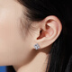 Lukfook Jewelry Platinum 950 Four-leaf Clover Sparkling Platinum Earrings Earrings Price L19P0005DS 2.67g (including labor cost 312 yuan) with silicone ear plugs