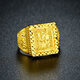 Jinmanyuan Pure Gold 999 Gold Ring for Men Square Horse to Success Zodiac Horse Ring 16.88g