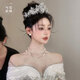 识恩2024新款ETE皇冠奢华大气公主百搭王冠礼服主婚纱头饰 双层蝴蝶水滴皇冠 HG824