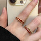 Red star open ring for women, retro adjustable ring, niche design, light luxury and high-end sense, stacked index finger ring, single layer + double layer dripping glaze star ring