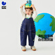 Mini Balabala Boys and Girls Pants Autumn New Baby Couts Lindos Lindos Jeans Baby Denim Blue oscuro 88301 90