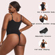 Yalu belly-tightening butt tightening belly-tightening body-shaping reinforced version of triangle jumpsuit thong tights black S
