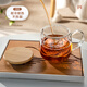 Yihutea (YIHUTEA) tea cup glass tea set thickened drinking cup tea water separation cup with filter high temperature resistant men and women tea mug bamboo lid tea cup 400ml